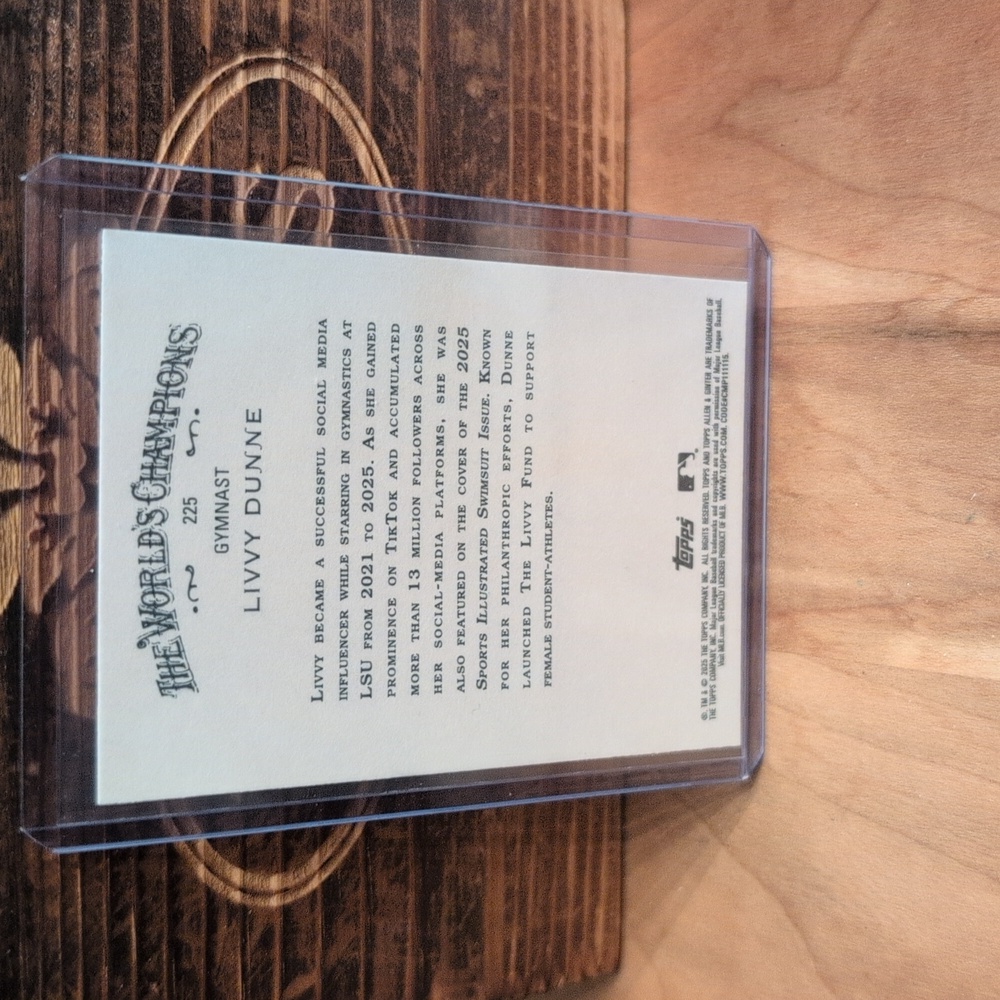 2025 Topps Allen & Ginter Livvy Dunne Gymnast LSU Paul Skenes - Picture 2 of 3